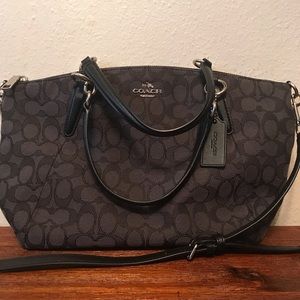 Coach Small Kelsey Signature Jacquard Fabric